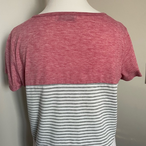 Yunjey Women Short Sleeve Shirt, Medium, multicolors: white, gray & pink - Picture 9 of 10